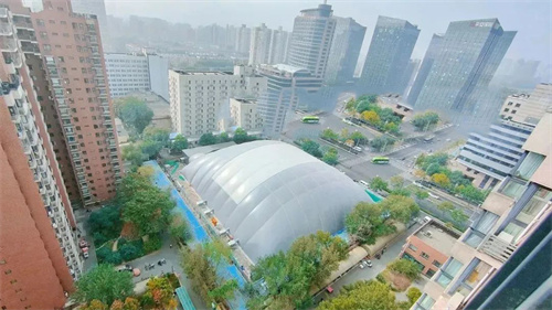 北京首例“基坑氣膜”在西城投用，防塵降噪超“硬核”！